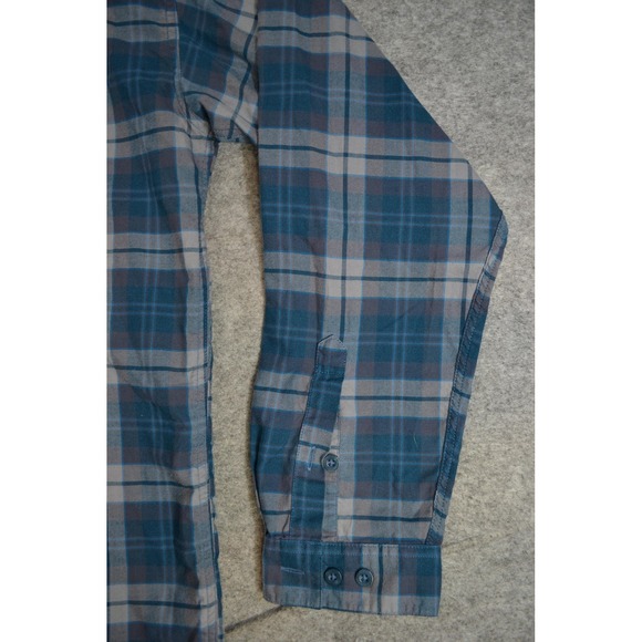 Patagonia Shirt Mens XL Blue Gray Plaid Organic Cotton Button Down Long‎ Sleeve - Picture 2 of 14